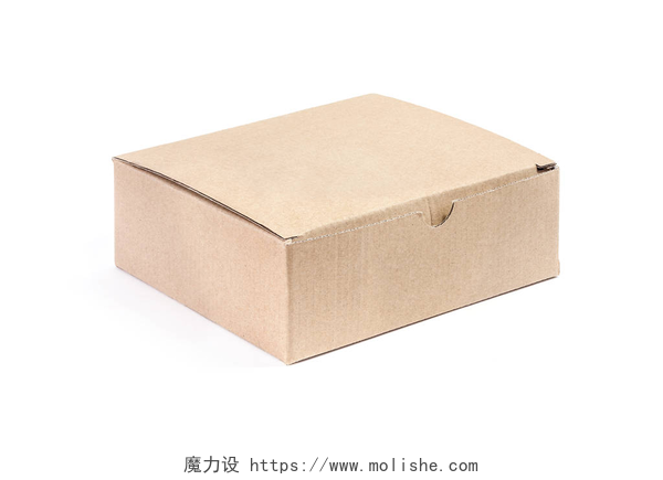 白色背景上的牛皮纸箱孤立在白色背景上的纸卡夫纸板箱